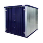Box Contenitore Modulare Smontabile Bicolore 2x2m con Pavimento Rialzato