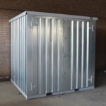 Box di Stoccaggio Modulare 2x2m Zincato a Caldo con Pavimento Rinforzato