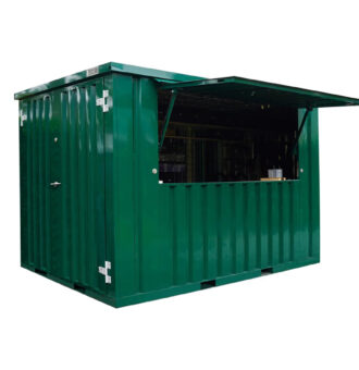 Chiosco Bar Modulare Pieghevole 5.9 mq Verde Turchese RAL 6016