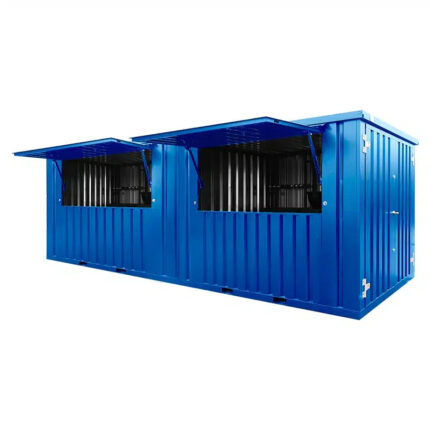 Chiosco Bar Modulare SYC 12 mq - Acciaio Galvanizzato Blu Cielo