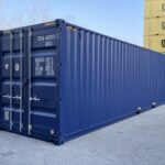 Container 40 Piedi High Cube RAL 5013 (Blu) con Tasche per Carrello - Nuovo