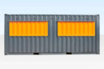 Container Bar Caffetteria Professionale 20 Piedi con Triplo Portellone