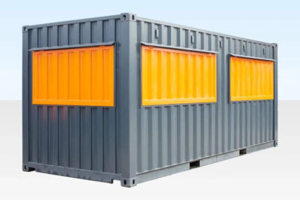 Container Bar Caffetteria Professionale 20 Piedi con Triplo Portellone