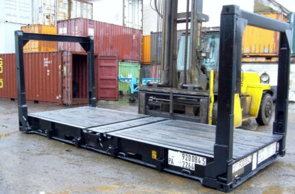 Container Piattaforma Flat Rack Pieghevole 20 Piedi per Carichi Pesanti