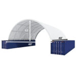 Copertura a Volta Robusta per Container Marittimi 12.19m x 12.19m x 3.96m