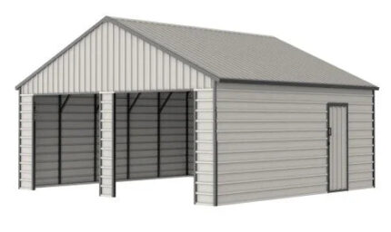 Garage Prefabbricato in Metallo 36.54 mq - Spazioso e Ultra-Resistente