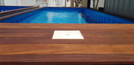 Piscina Modulare 20 Piedi in Acciaio Corten per Esterni